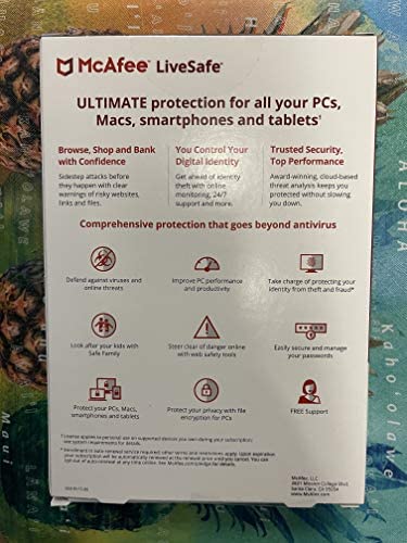 McAfee LiveSafe, for PC, Apple Mac, iOS, or Android, Unlimited Devices, 1-Year Subscription, eCard - Image 3